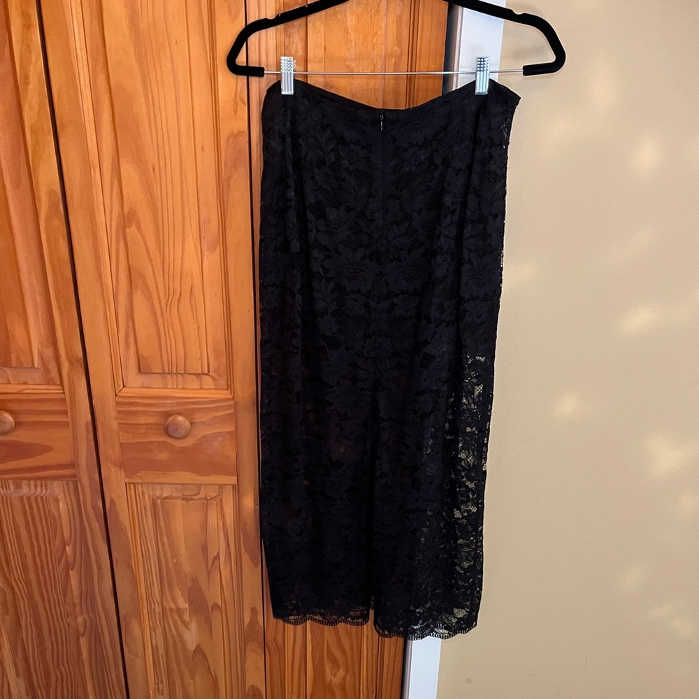 Zara Black Lace Maxi Skirt Size Large - Picture 7 of 7
